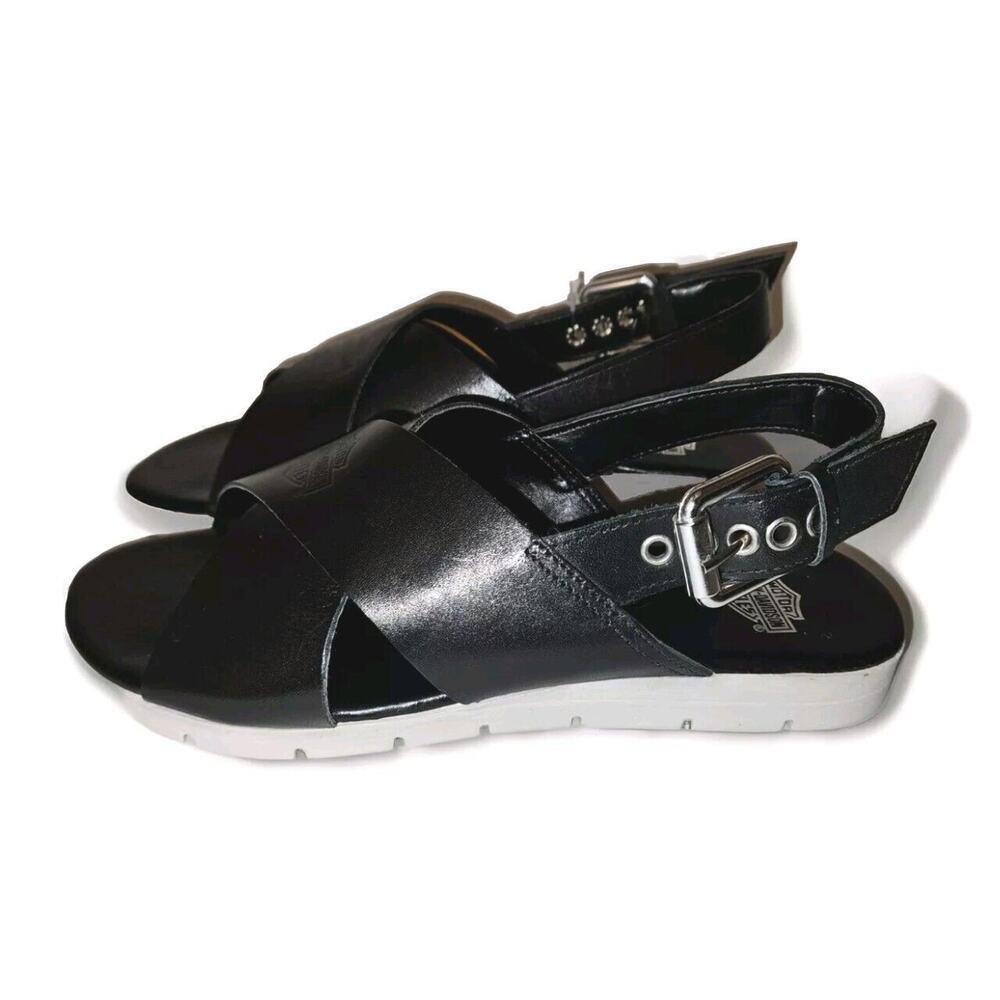 NWT! Harley Davidson Slingback Sandals Doron Women's Size 5 Black - Picture 2 of 12